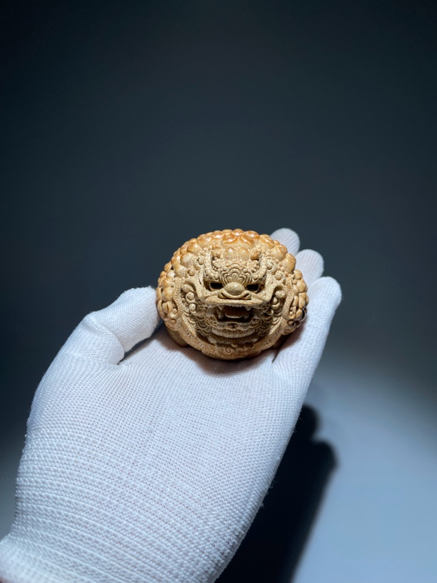 竹根雕金蟾纯手工雕刻