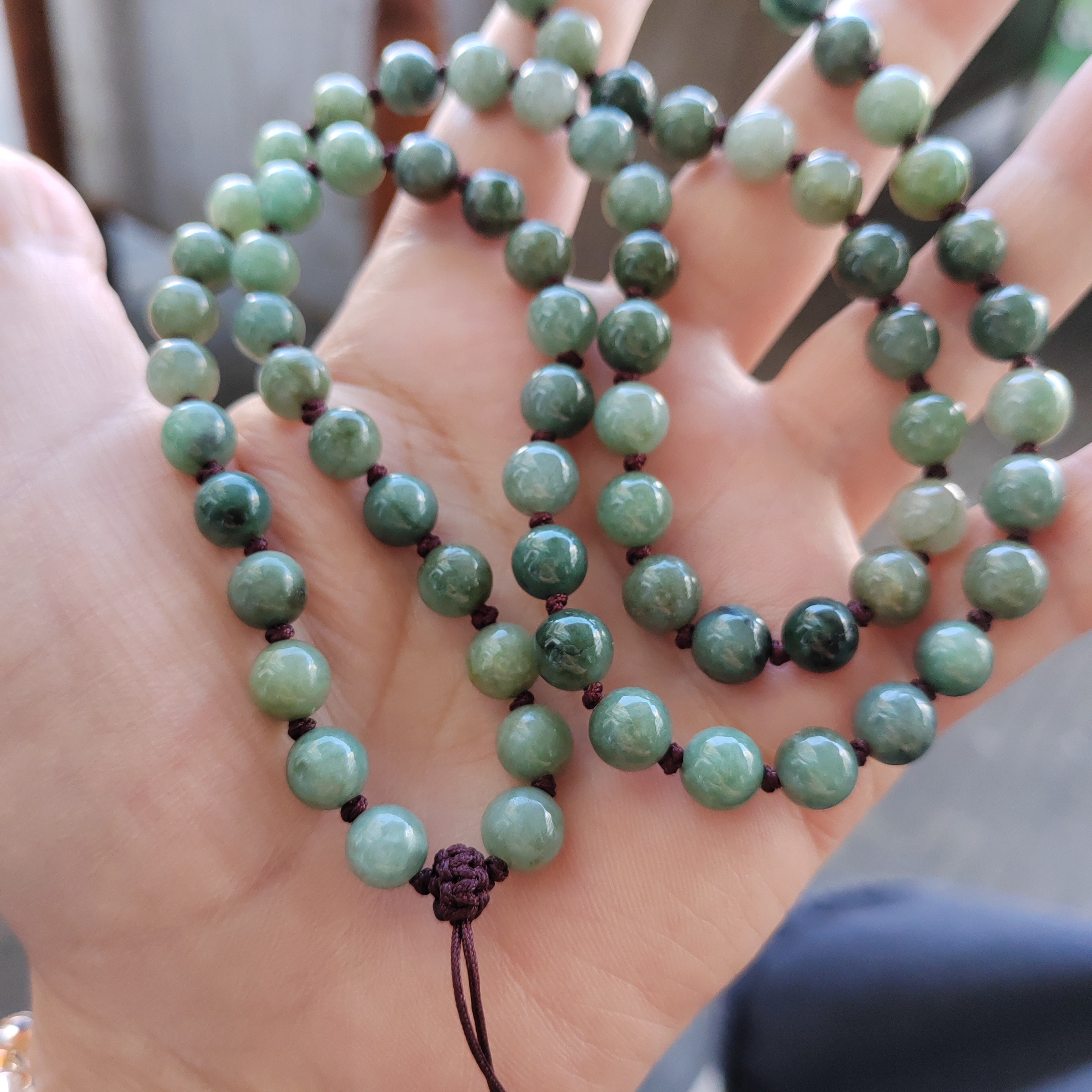 纯天然A货翡翠珠链