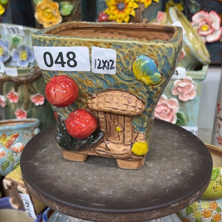 紫砂花盆粗陶材质多肉花盆