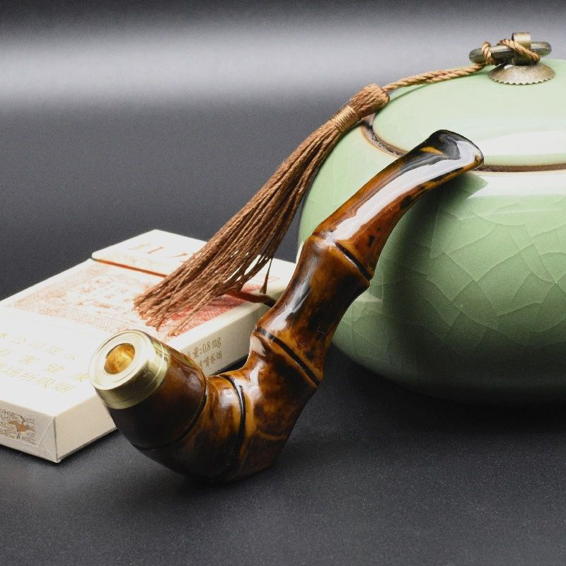 过滤烟斗粗中细支三用竹节造型拉杆循环过滤礼盒送人男士长辈礼物