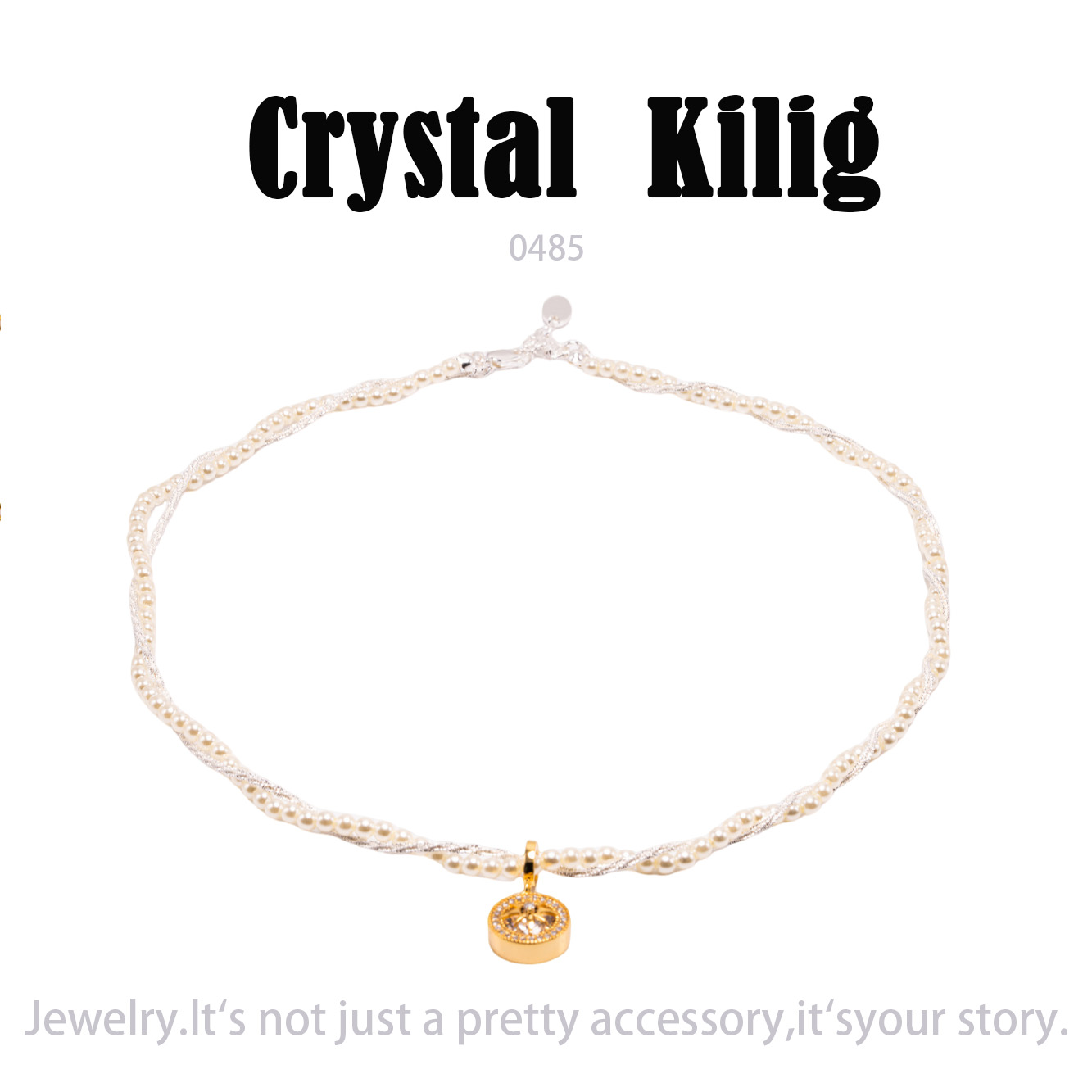 镀K金   Crystal Kilig   项链~0485（40+5cm）  