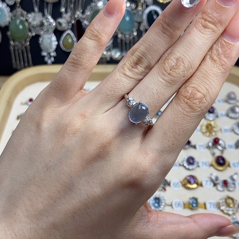 【闪购商品】海蓝宝石戒圈银S925镶嵌开口