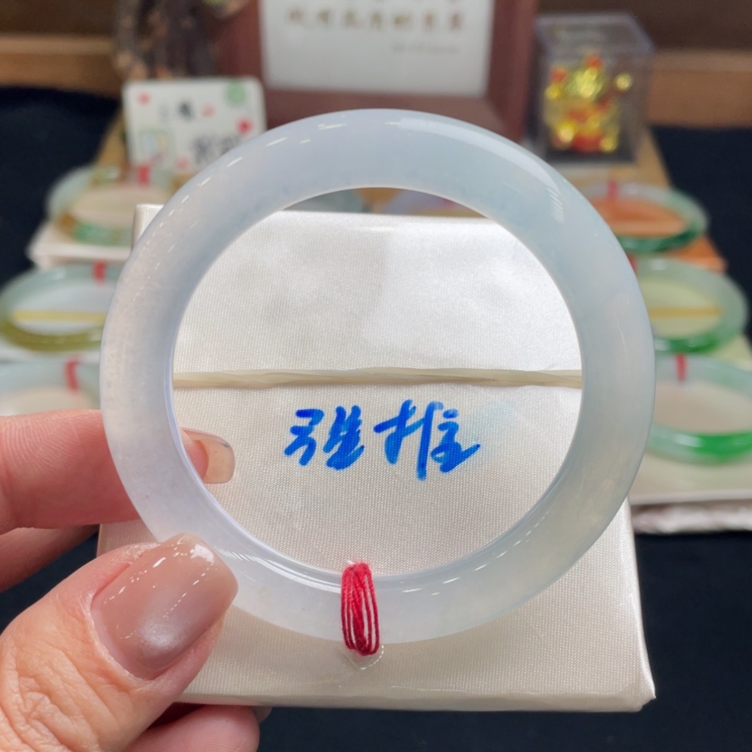 翡翠手镯未镶嵌翡翠54圆条