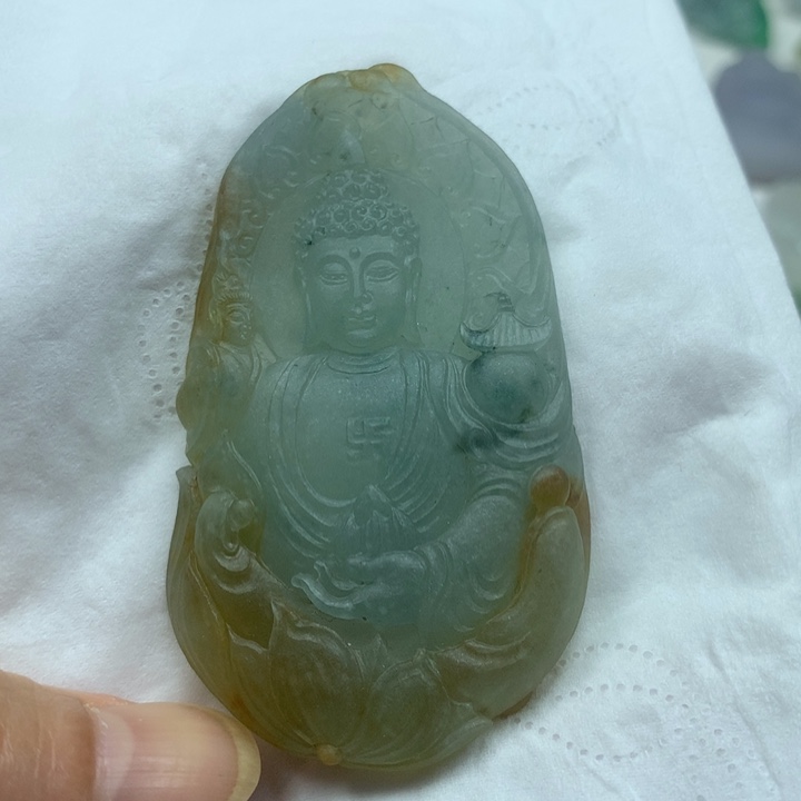 未镶嵌定制翡翠观音毛货 无鉴赏期