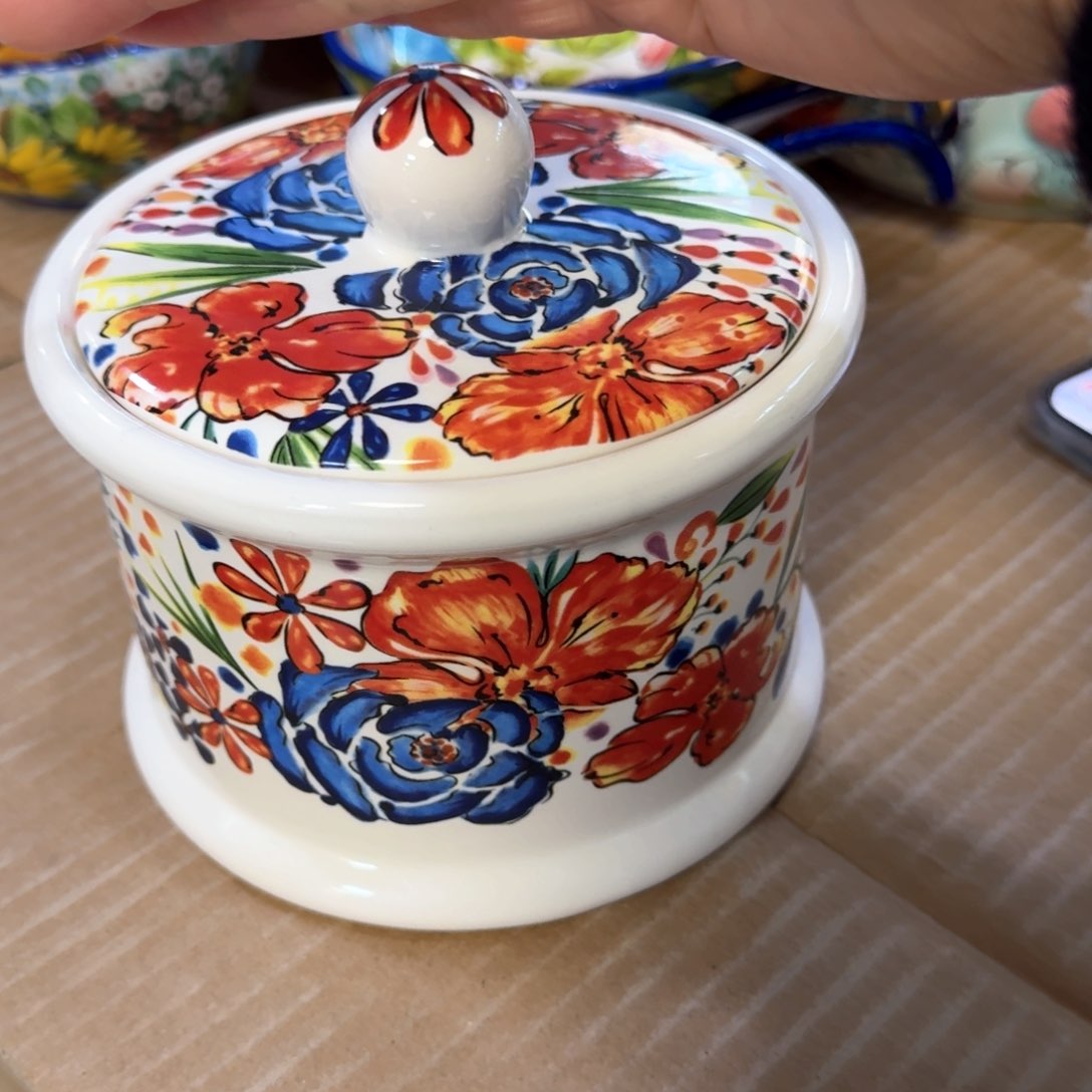 陶瓷繁花700毫升密封罐1️⃣只看图