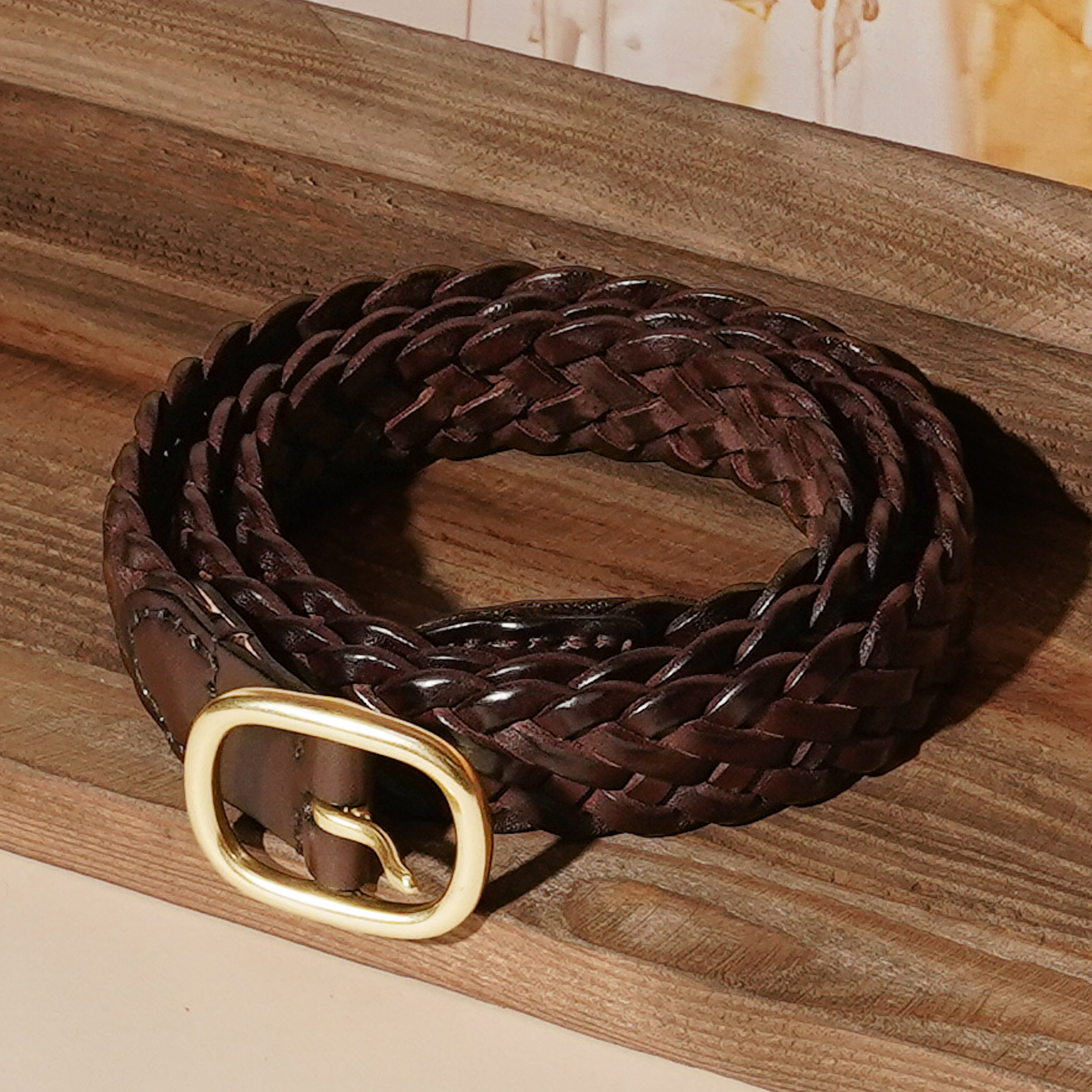 岩牛【小浩福利】文艺款复古做旧编织女士腰带个性百搭皮带PD1001