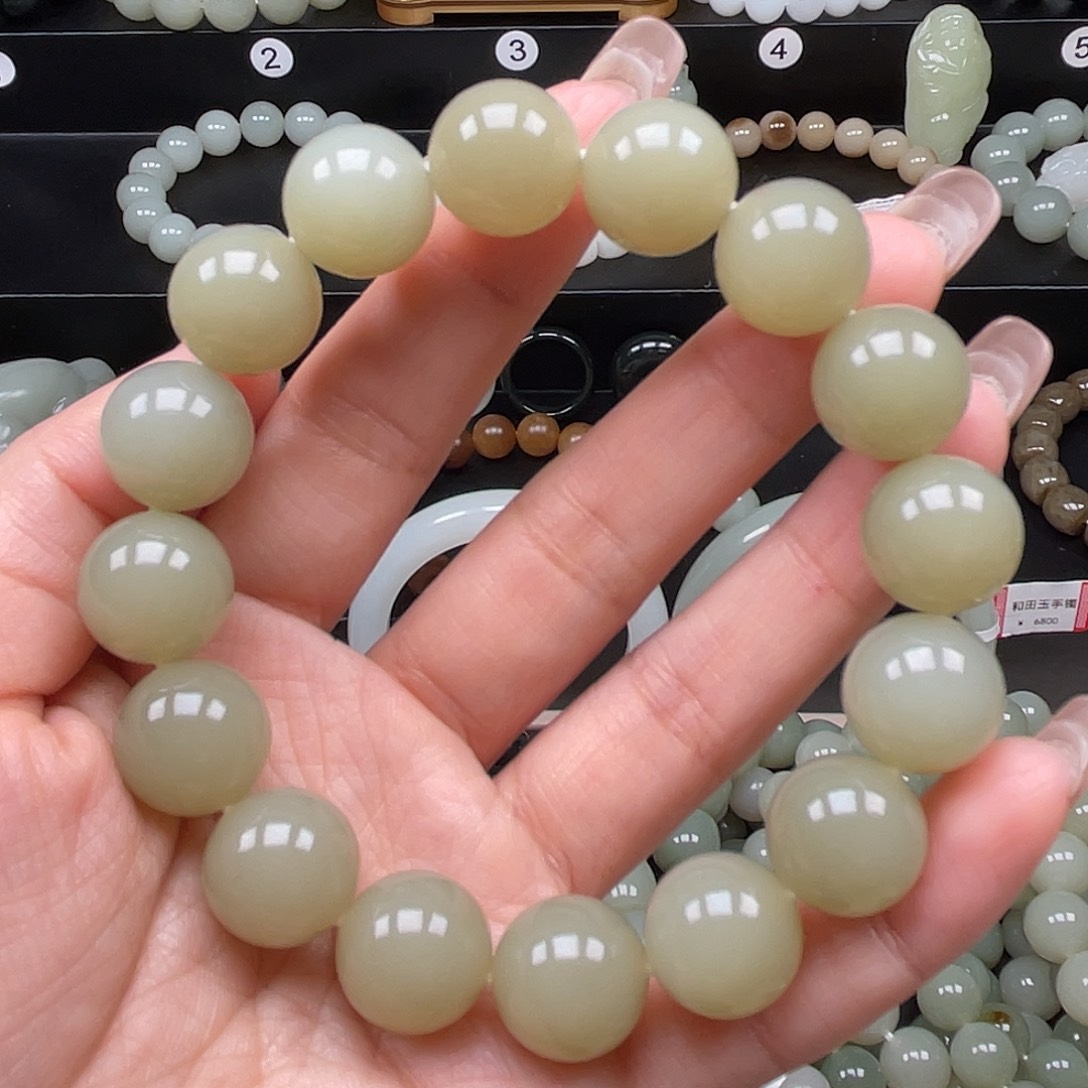 和田玉手串未镶嵌