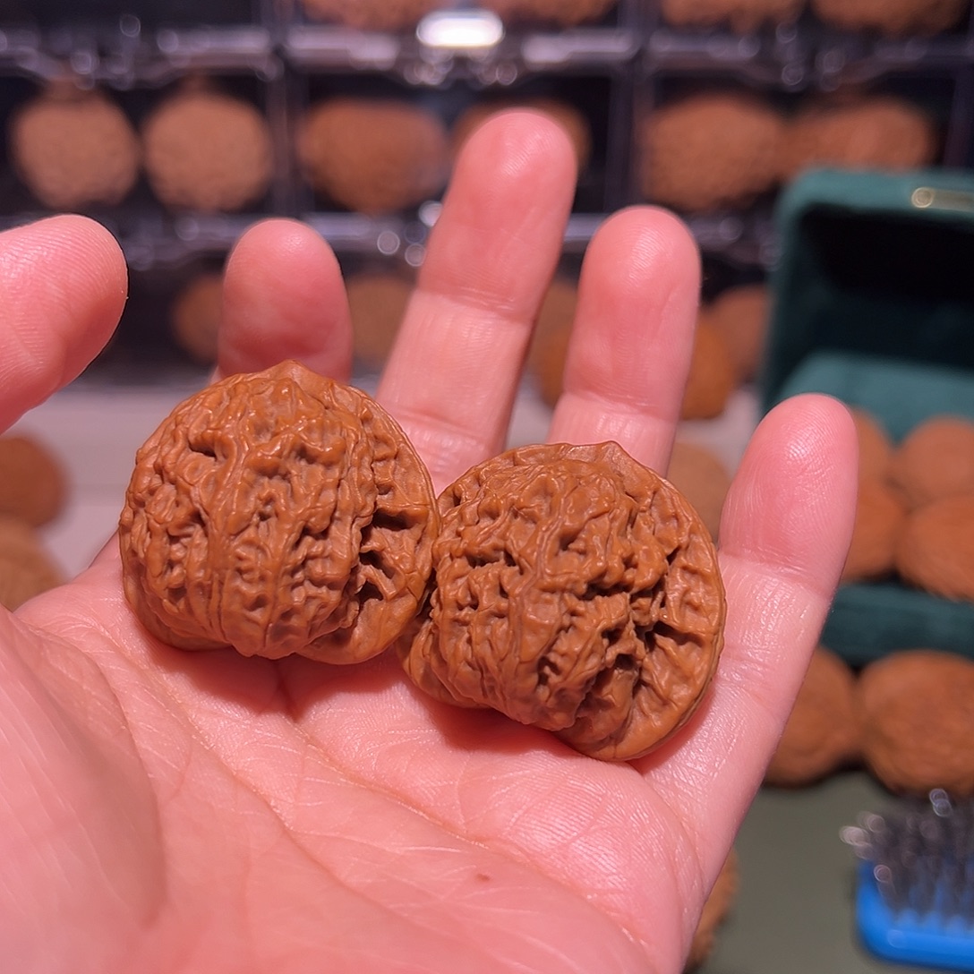 把件文玩核桃身上有隐黄接受在拍