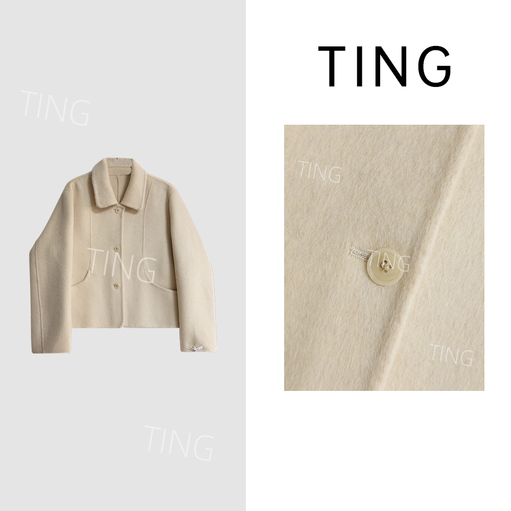 【短款羊毛】简约百搭翻领外套886166