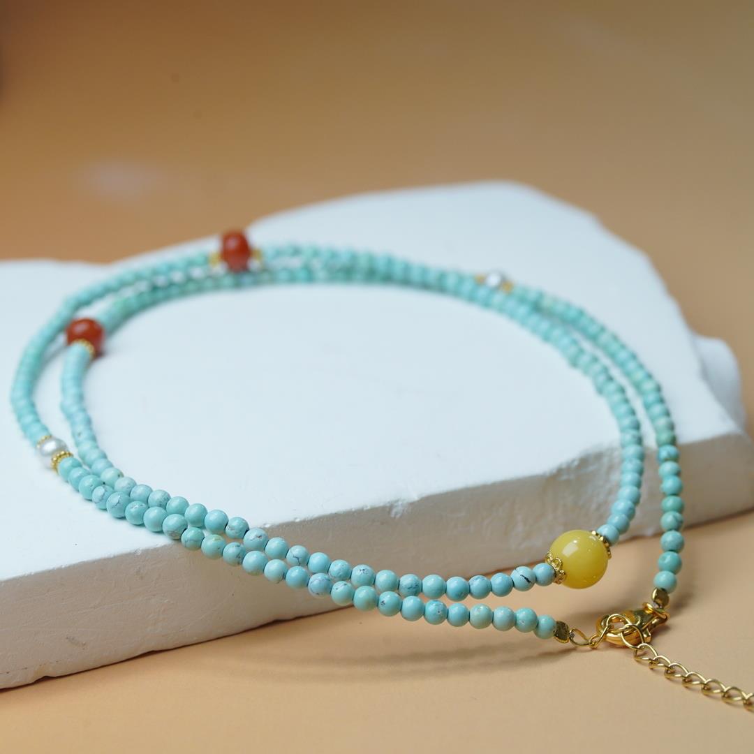 【铭记好物】绿松石DIY项链QDM225H644【多样性发一件】约2mm+