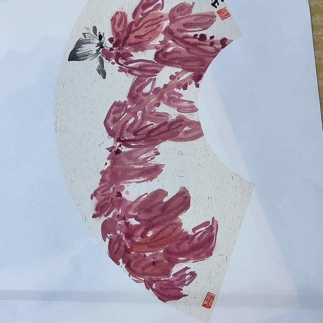 国画扇面花鸟一项