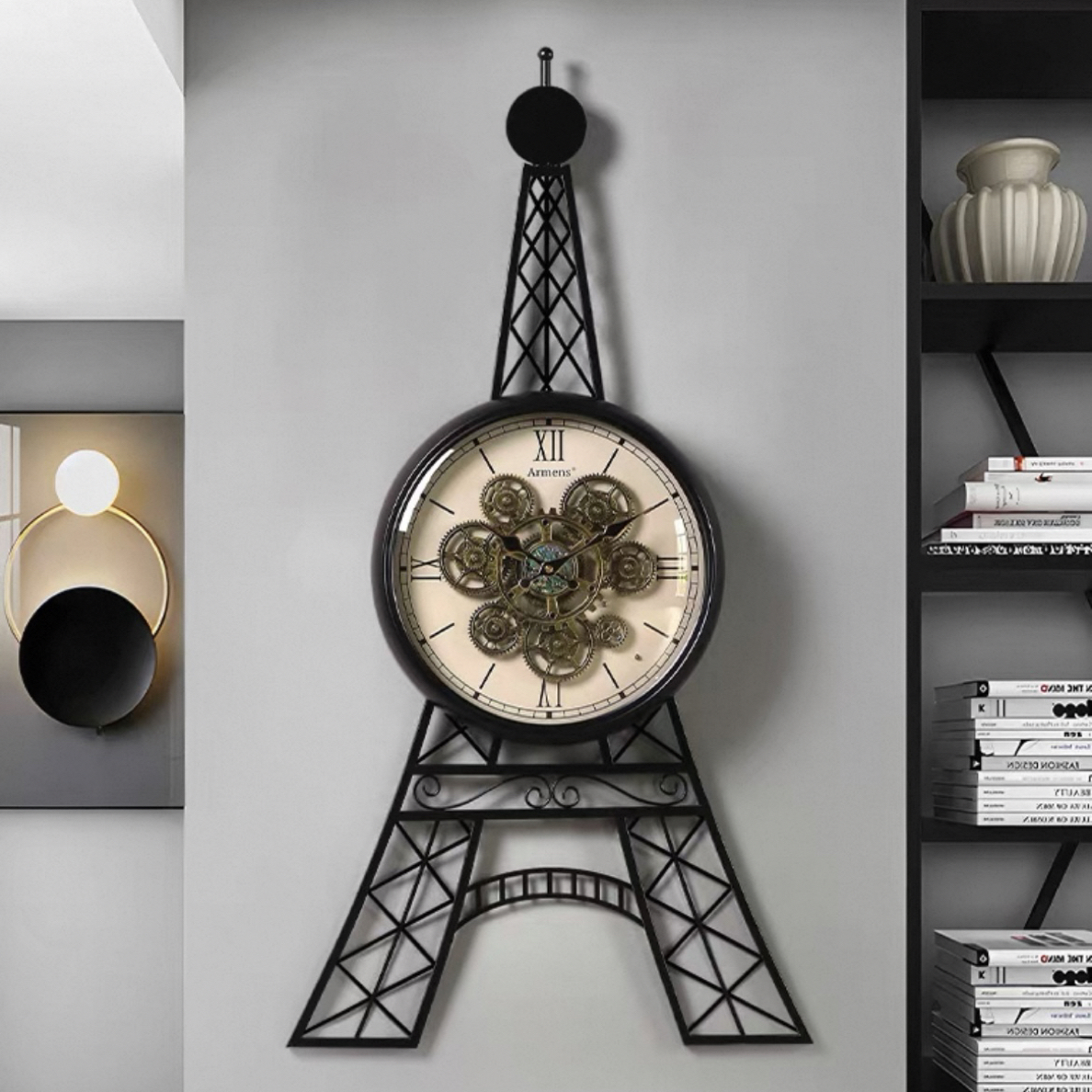 马可可家美式复古创意挂钟轻奢高级感客厅家用艺术时钟