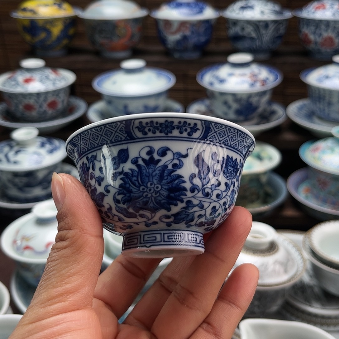 摆件陶景德镇陶瓷小压手