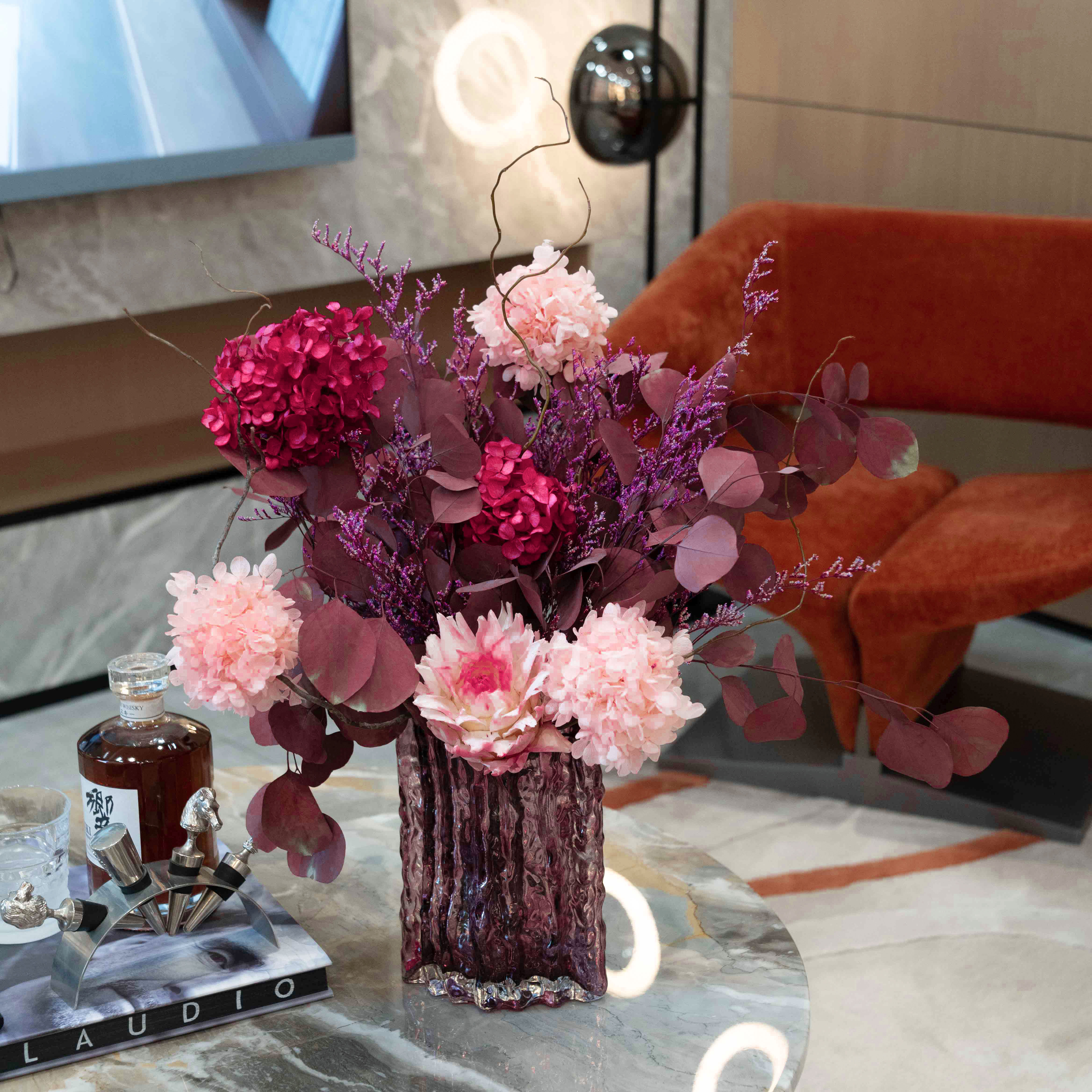 【繁花】百搭干花花束现代餐桌岛台高级感轻奢风干花永生花家居摆件