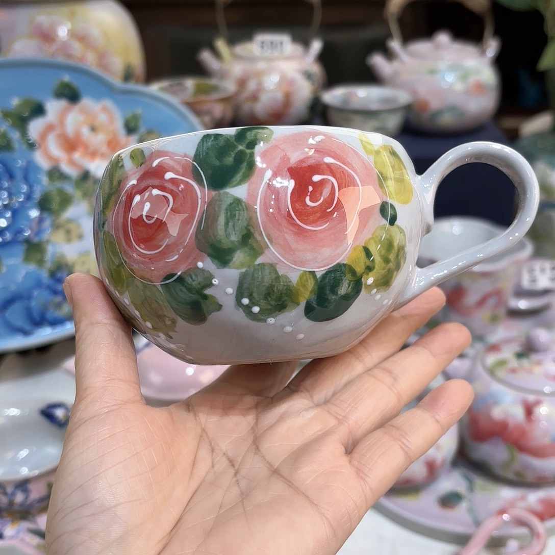 景德镇手绘高温釉下彩陶瓷茶具