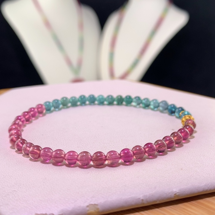 双色碧玺手链未镶嵌