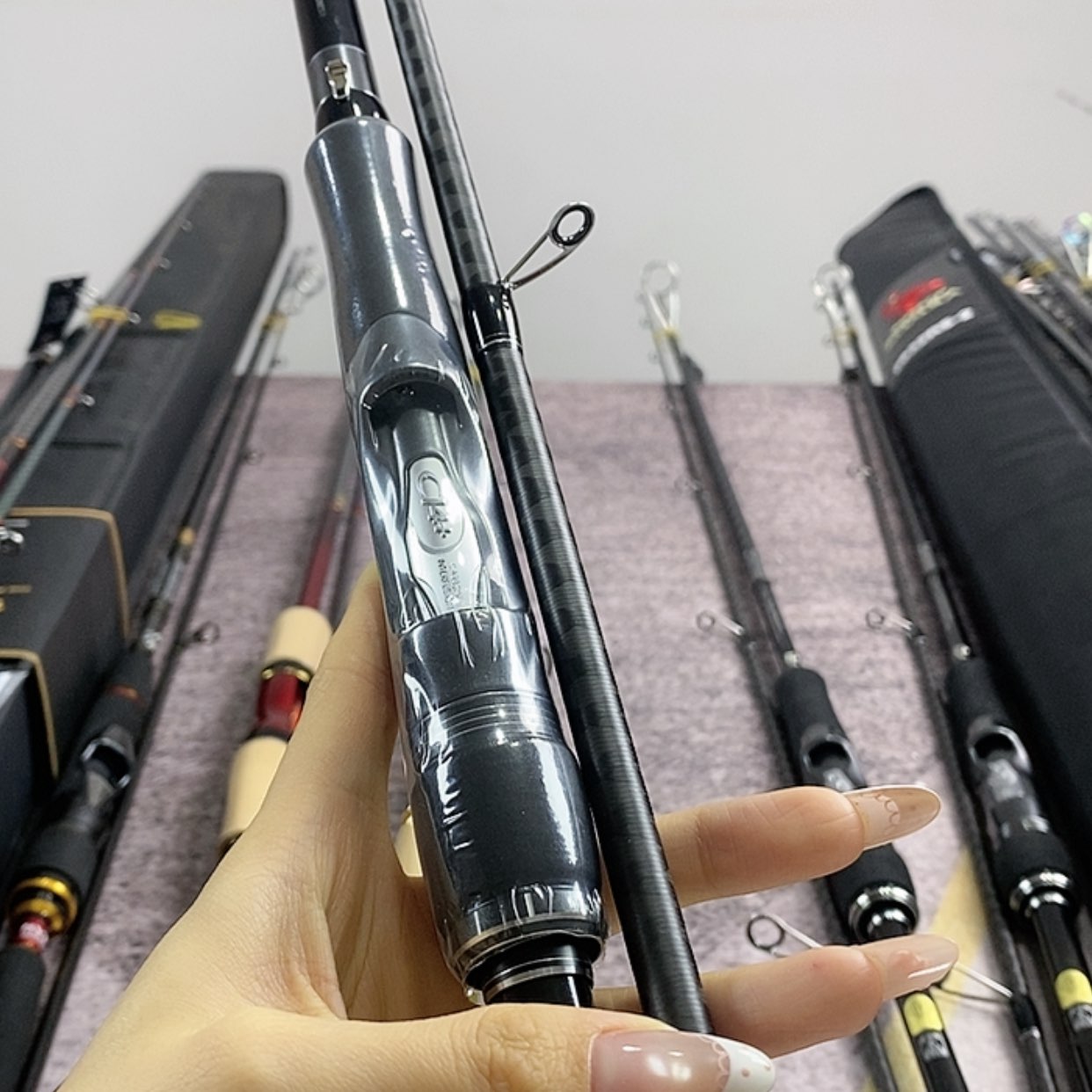 【闪购商品】3.8m碳素わ****?两节路亚杆