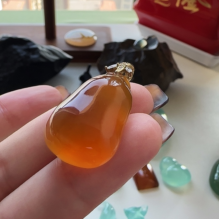 C***i岫玉银S925镶嵌吊坠(不含链)