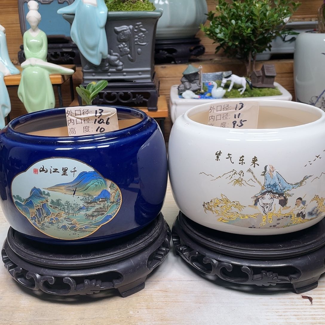 紫砂花盆陶瓷艺术花盆陶瓷