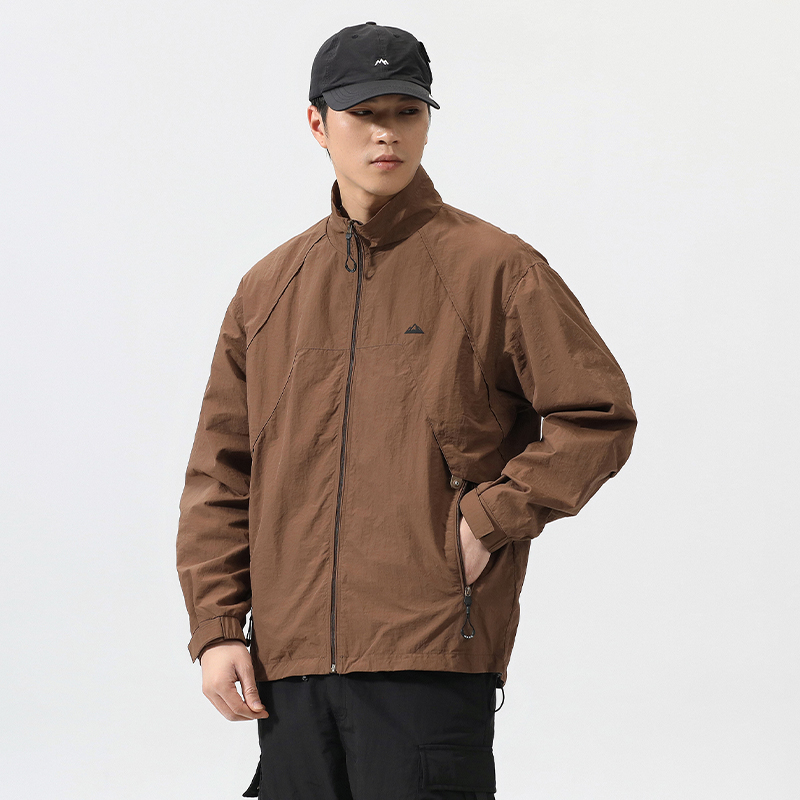 外套男装夹克休闲防风立领上衣男士91018