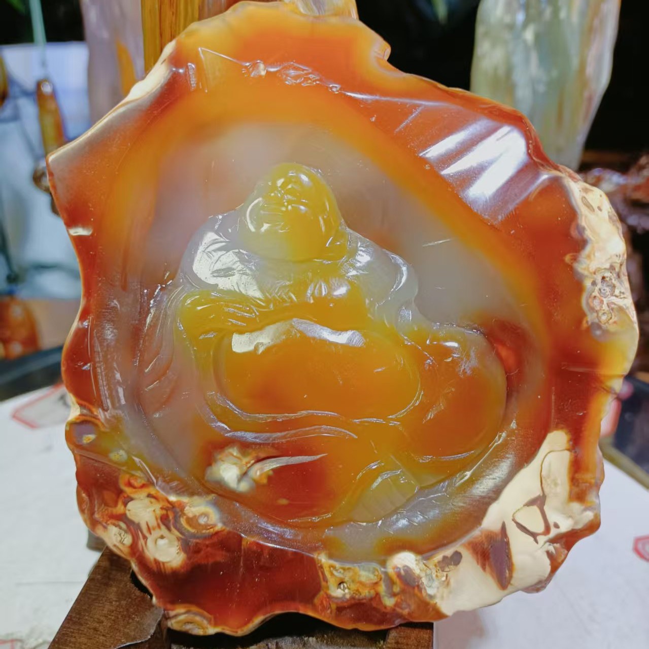 新品上市玛瑙摆件裸高120宽100厚35MM（不含坐）天然玛瑙客厅摆件