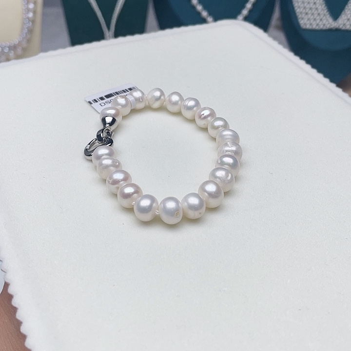 淡水珍珠手链未镶嵌卡9➕极光白炫彩