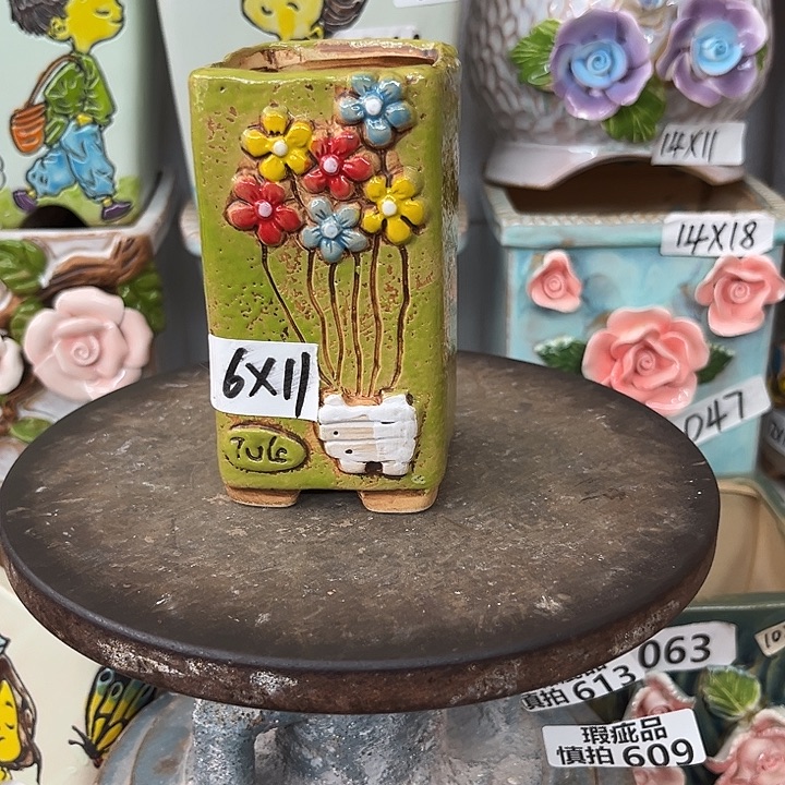 紫砂花盆粗陶材质多肉花盆