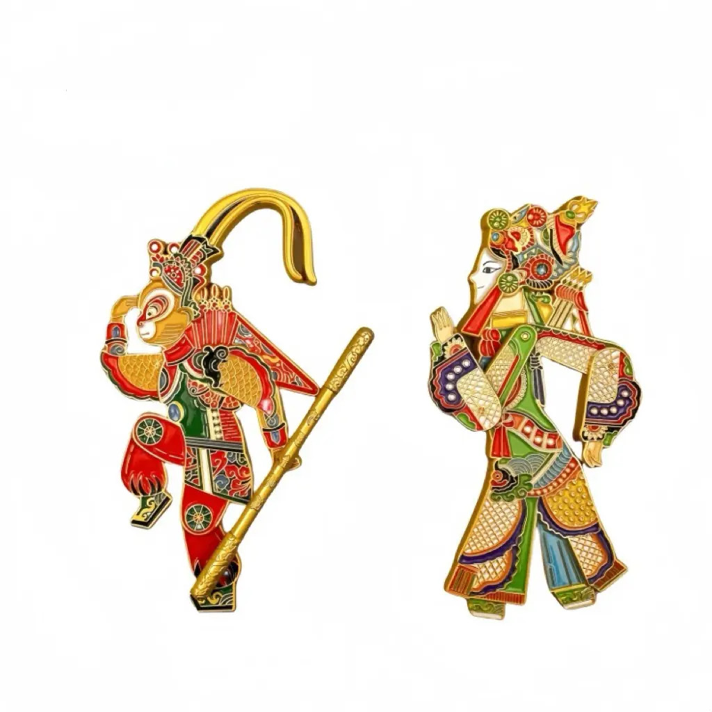 动态皮影冰箱贴金属文创冰箱贴礼品国风穆桂英孙悟空戏曲周边礼物