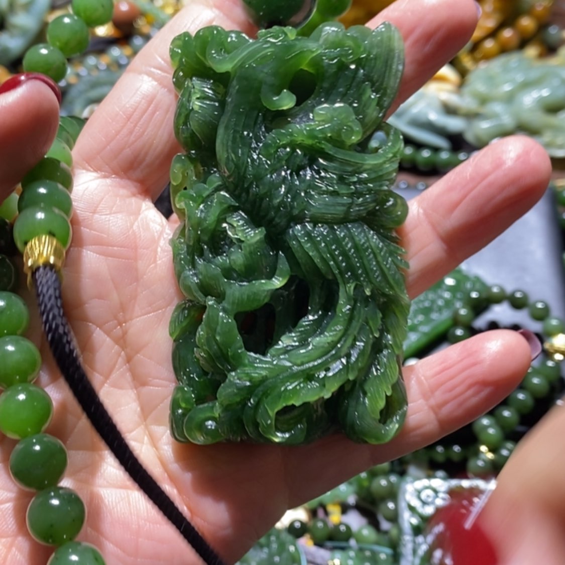 【闪购商品】和田玉毛衣链未镶嵌魅*红