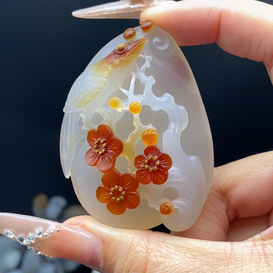 玛瑙/玉髓未镶嵌吊坠(不含链)