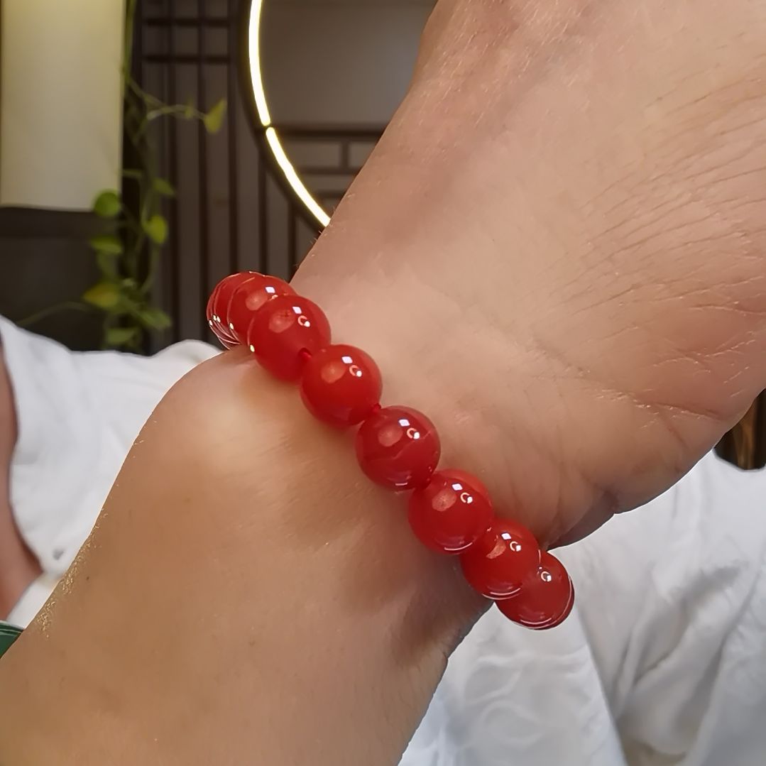 南红玛瑙手链未镶嵌