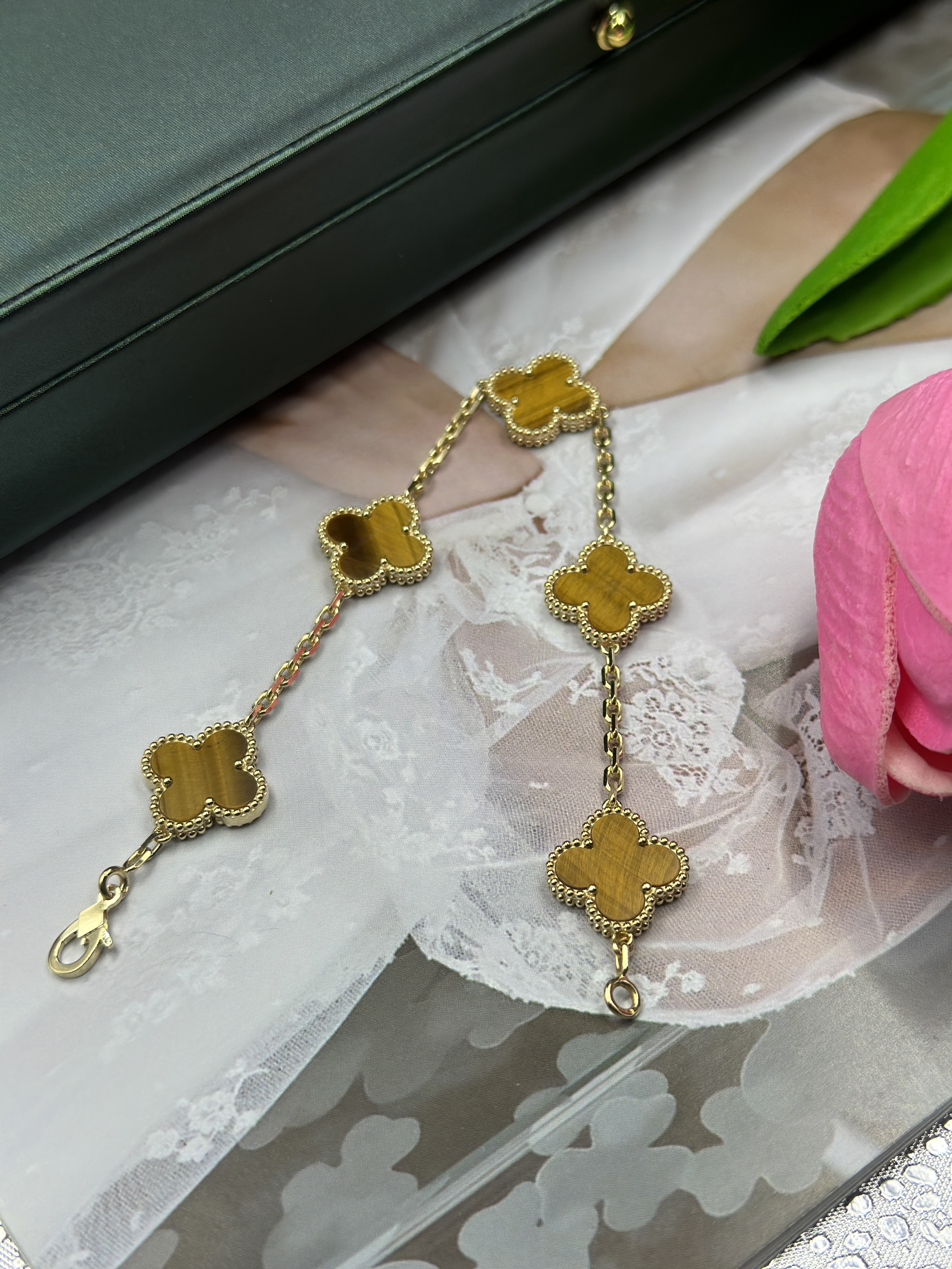 18K虎眼石五花手链-重金精工版15mm k黄2