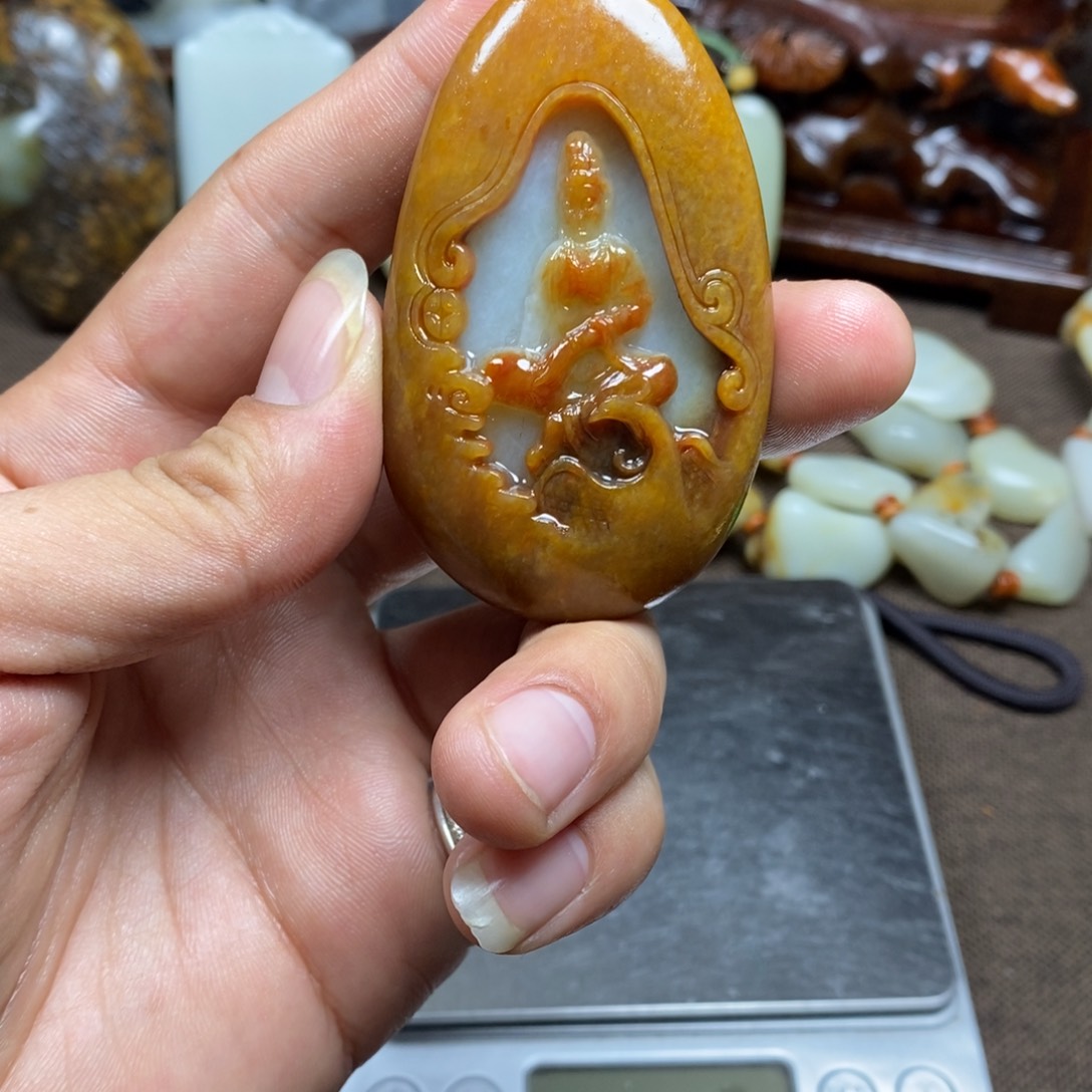 和田玉未镶嵌挂件