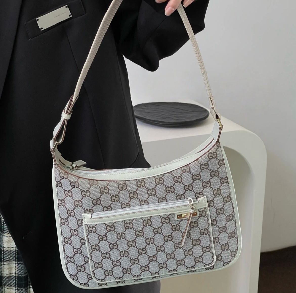 95新 GUCCI/古驰 老花单肩包