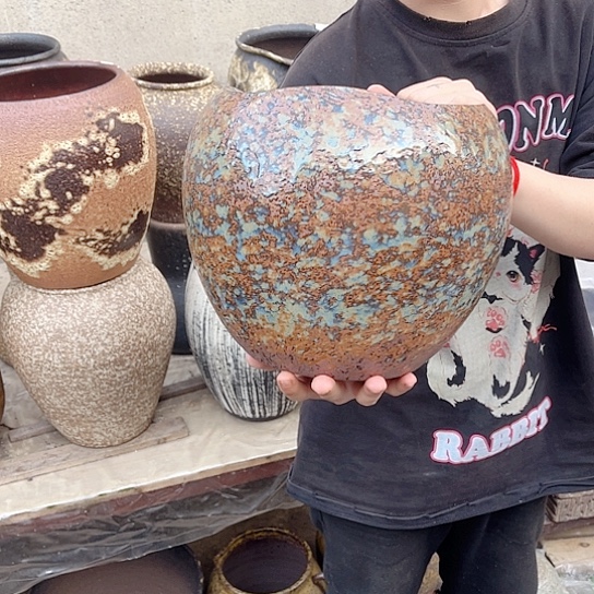 紫砂花盆高度23口径20