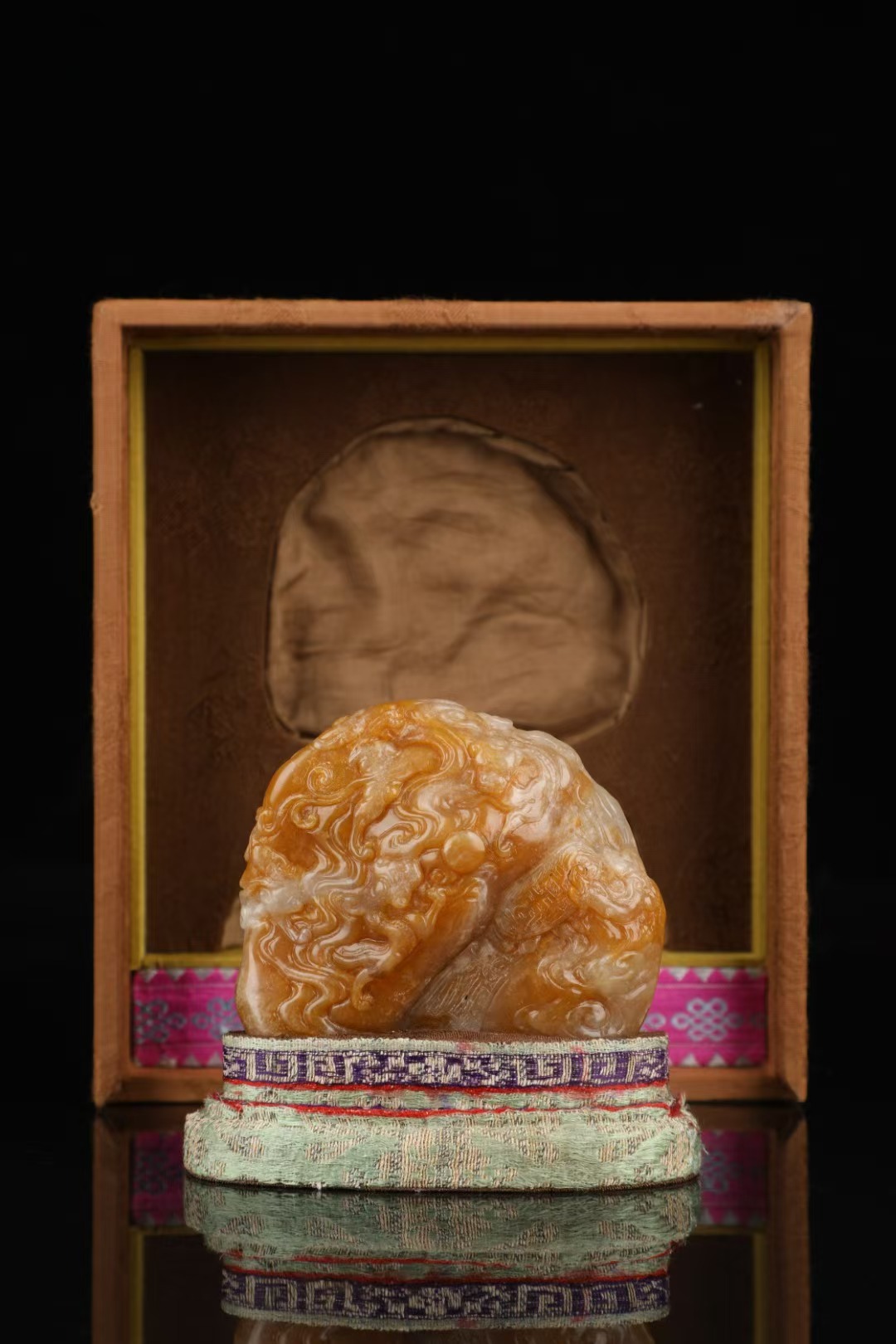 寿山田黄石祥云瑞气