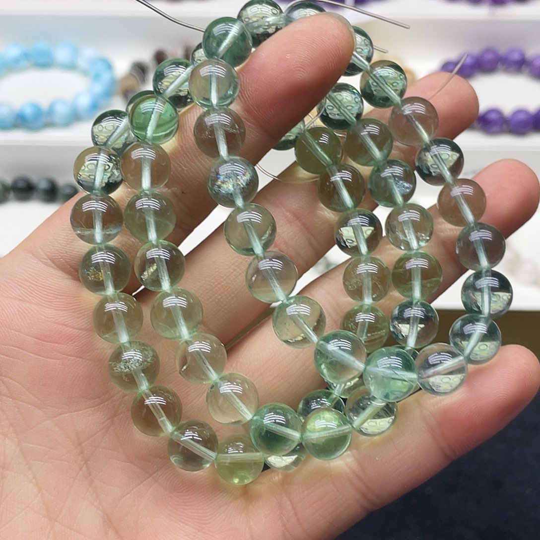 水晶手链未镶嵌绿萤石9.7多样性任发其一