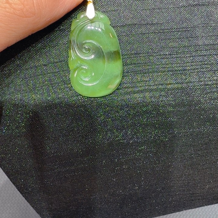 和田玉（碧玉）颈饰银S925镶嵌