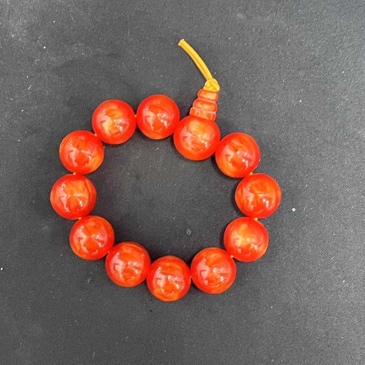 XY027金丝红菩提精品手串《无礼盒》