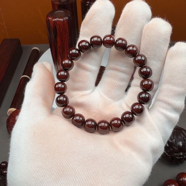 小叶紫檀手串/手链琴料满星10极限弧高货1