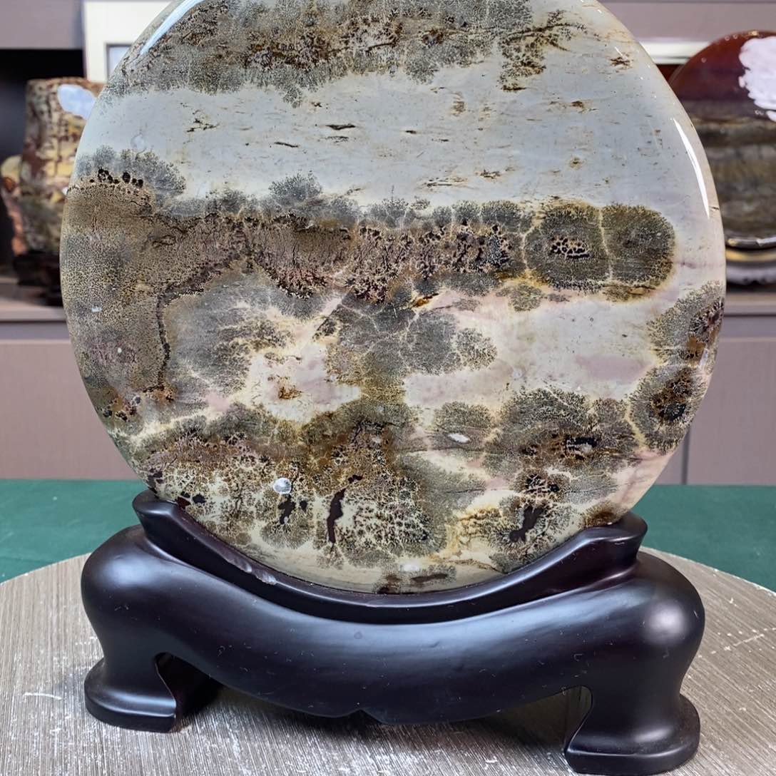 石材广西国画石草花石