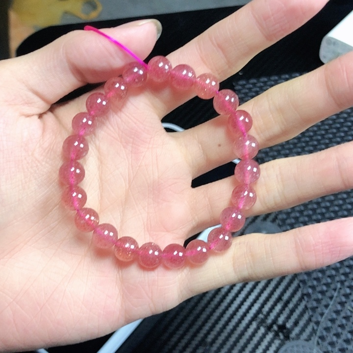 烟晶手链未镶嵌天然草莓水晶未镶嵌