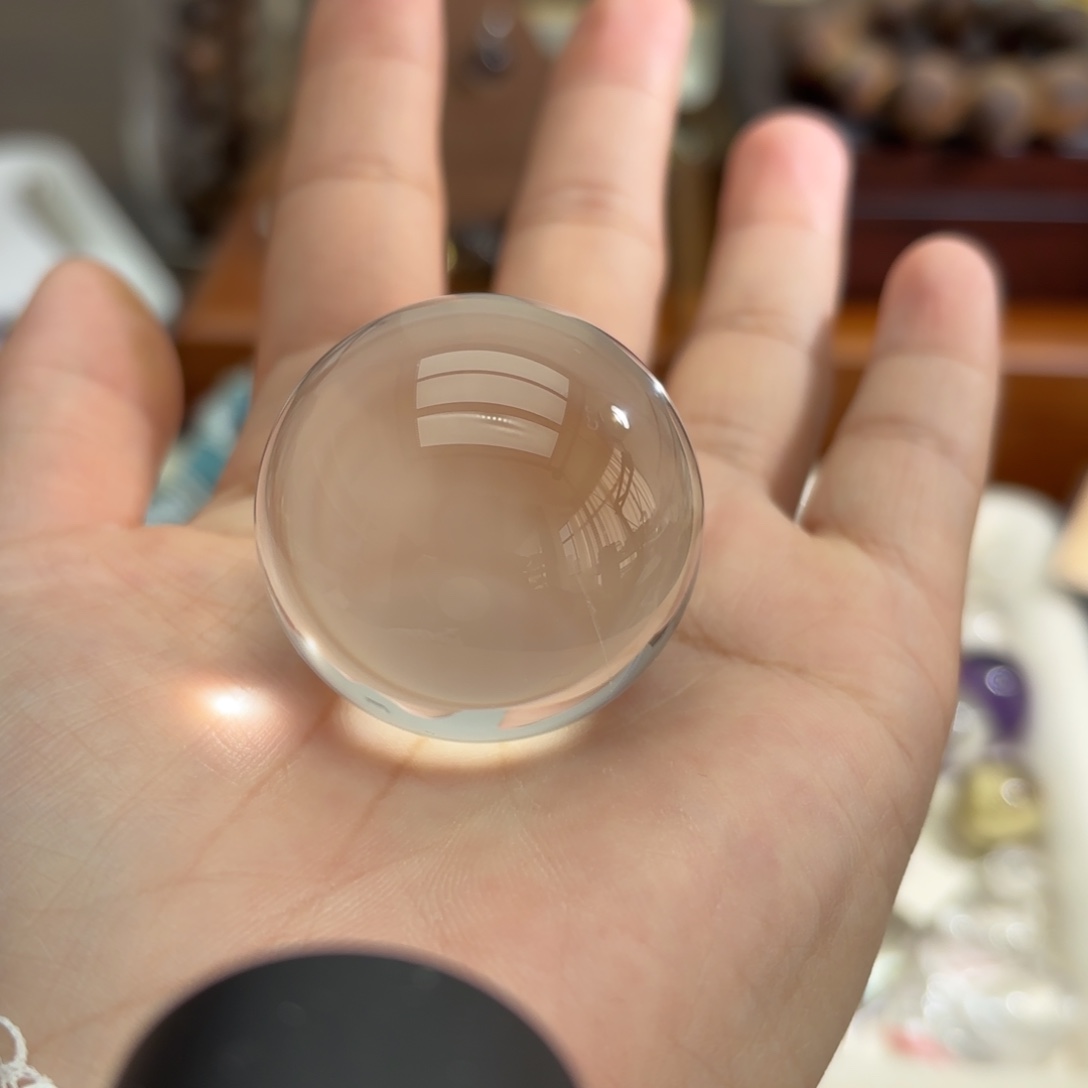 未镶嵌手链水晶柴**猫白水晶球