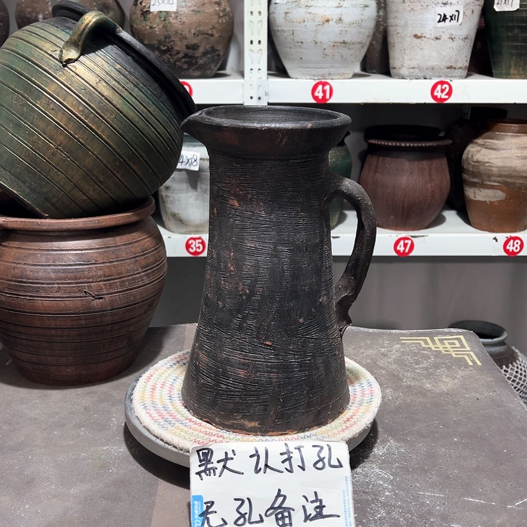 红陶3黑灰无孔备注壶