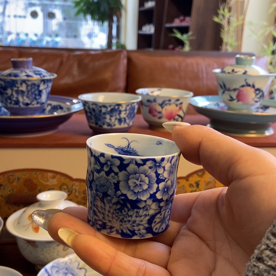 w雪山春晓万花竹节杯
