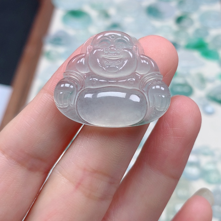 翡翠未镶嵌颈饰冰种佛公