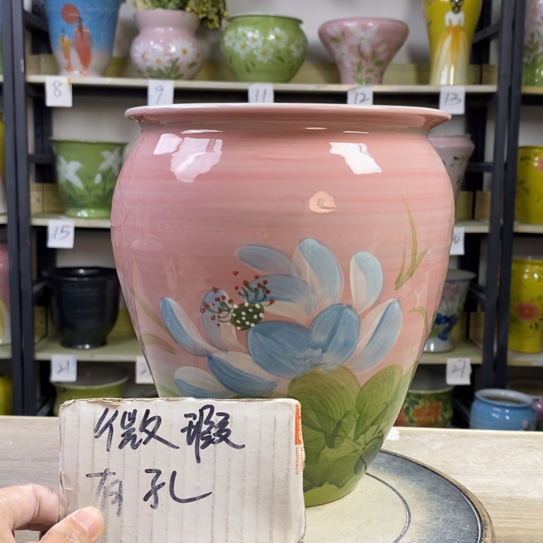 景德镇手工手绘陶瓷花盆