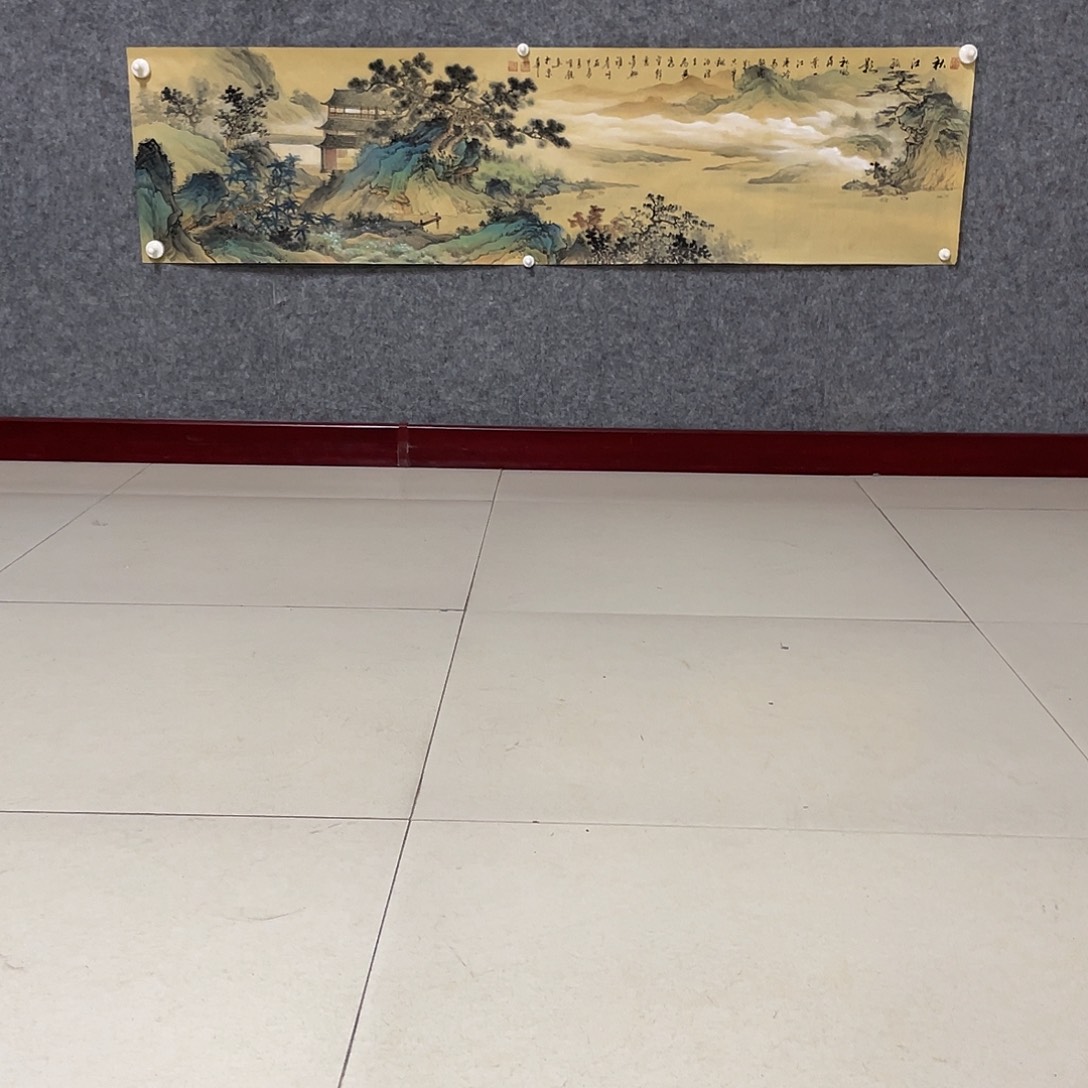 国画九**兰四尺对开画芯漏