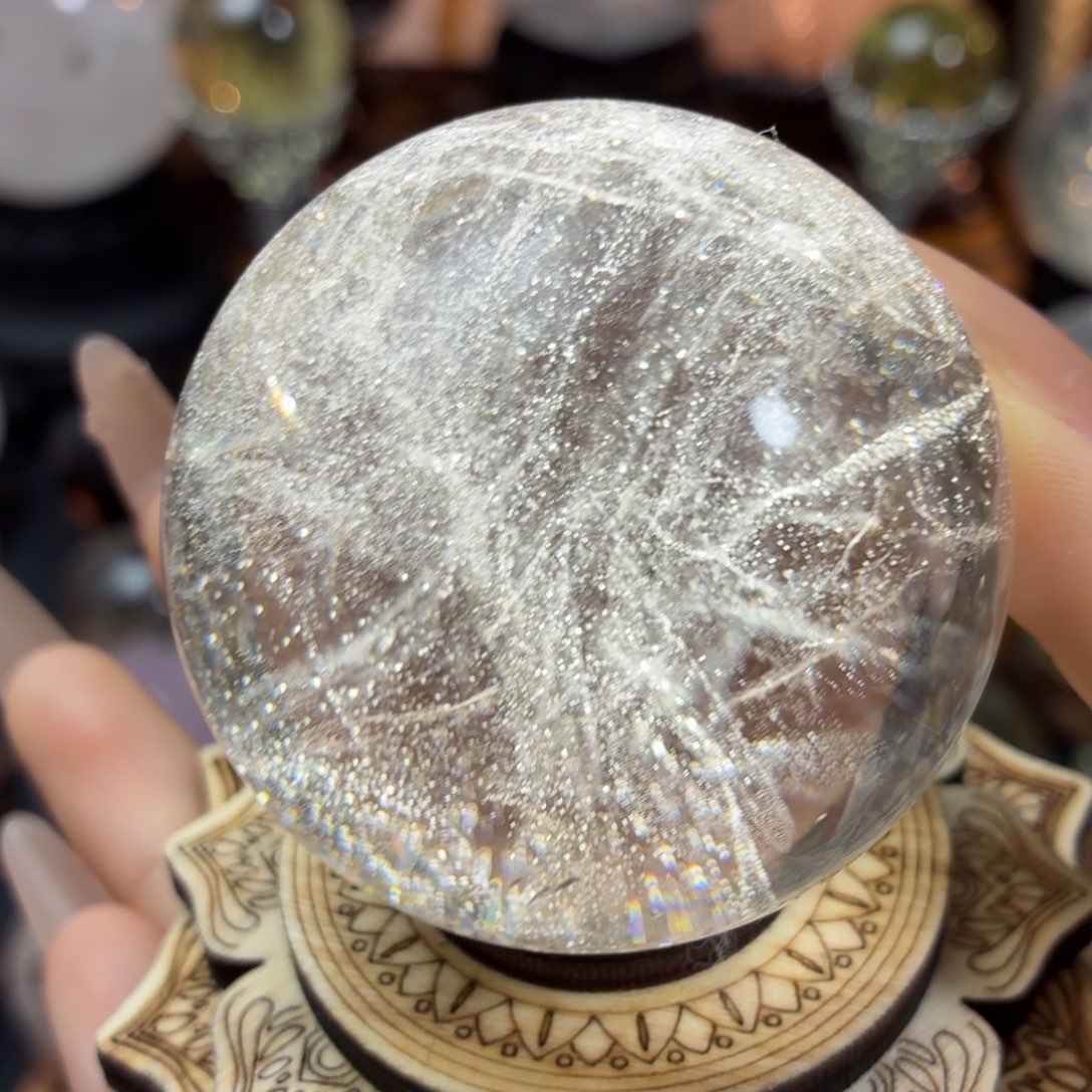 珠宝半成品水晶未镶嵌白水晶5.35cm