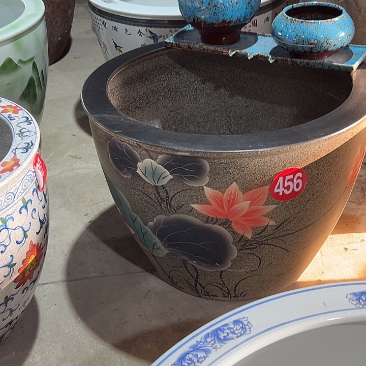 毅***哥景德镇陶瓷鱼缸直径90厘米